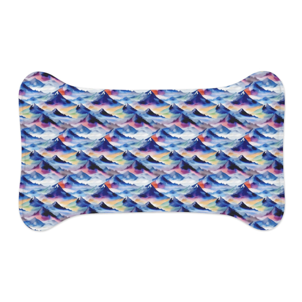 Endless Watercolor Mountain Waves - Pet Feeding Mat Pet Ze