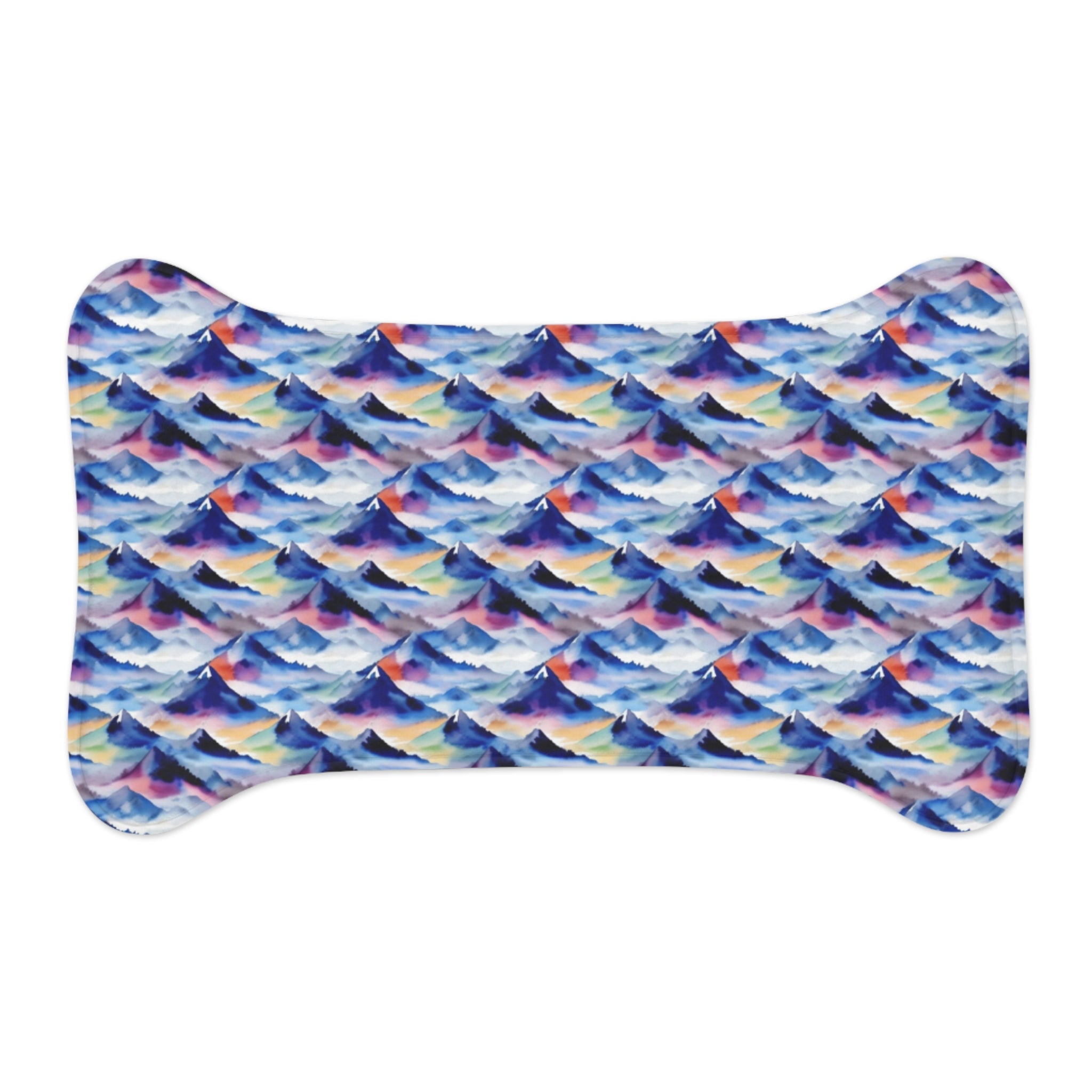 Endless Watercolor Mountain Waves - Pet Feeding Mat Pet Ze