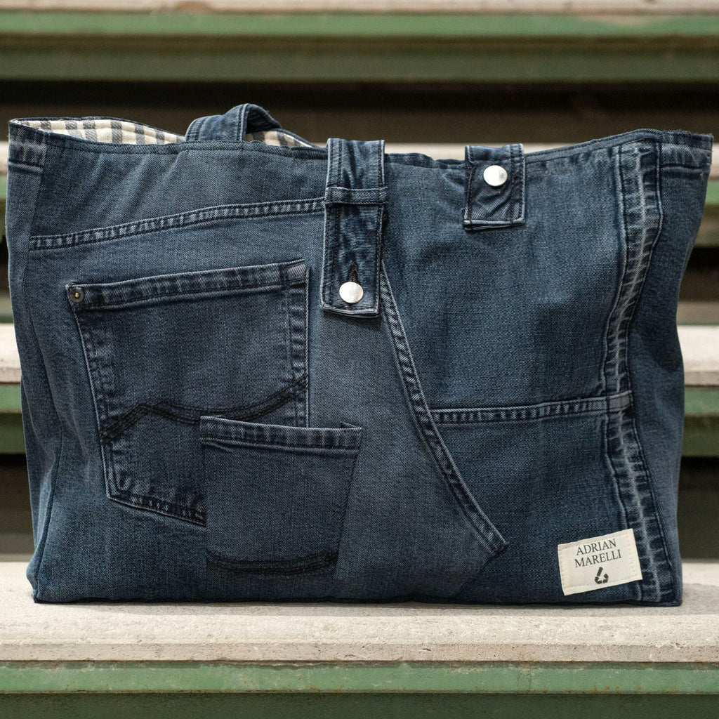 Brooklyn Heritage Tote / Recycled Denim Black
