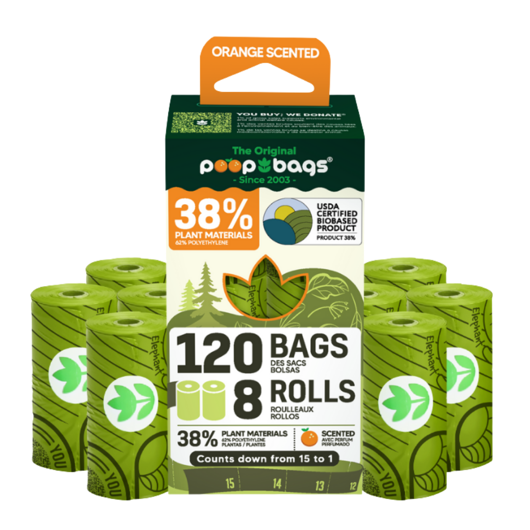 Countdown Rolls® Orange Scented Leash Roll Poop Bags