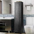 Linen Tower Bathroom Storage Cabinet Tall Slim Side Organizer with Shelf