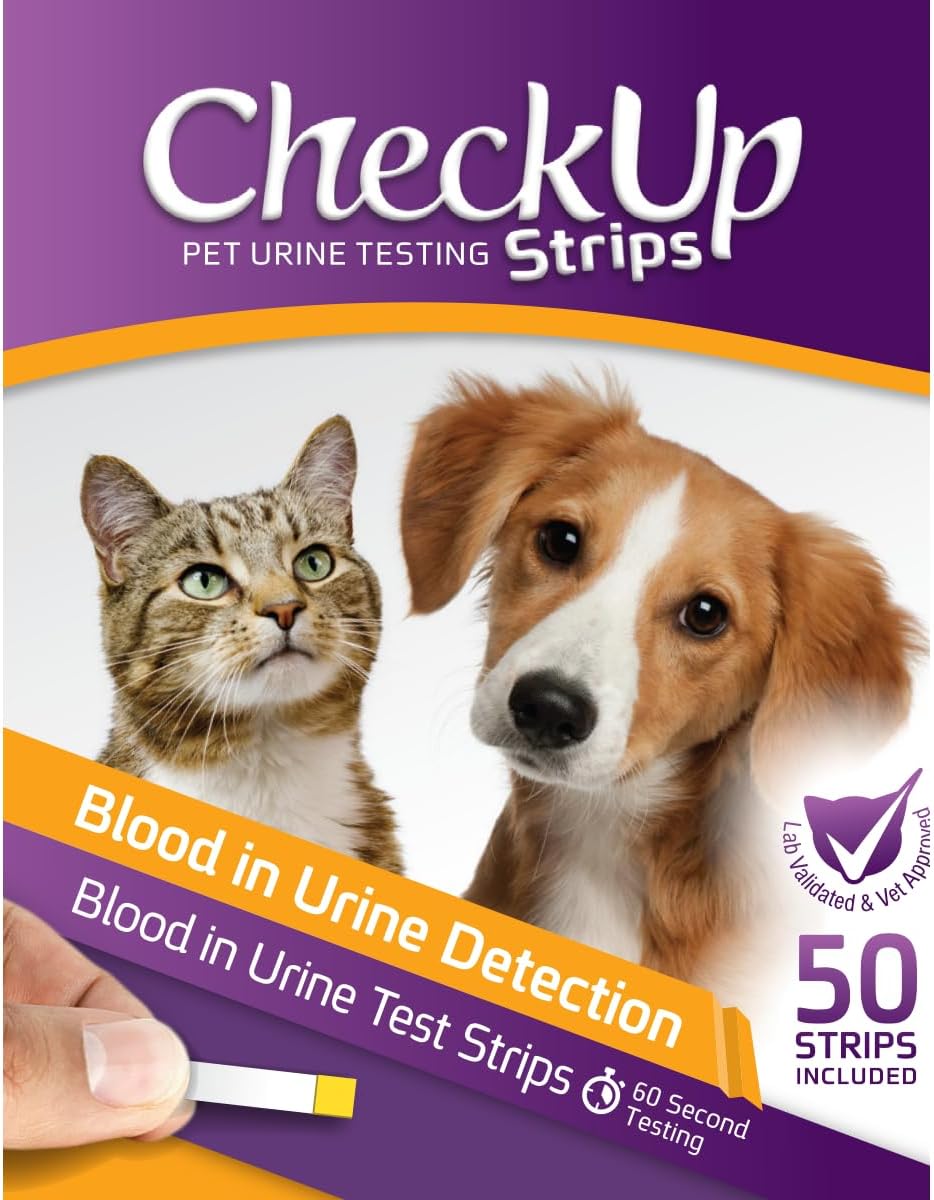Coastline Global CheckUp Blood in The Urine Urine Testing Strips for Cats and Dogs 50CT