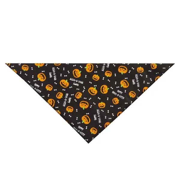 Aria Halloween Dog Bandana Pumpkin Bone Howl-O-Ween Pet Accessory