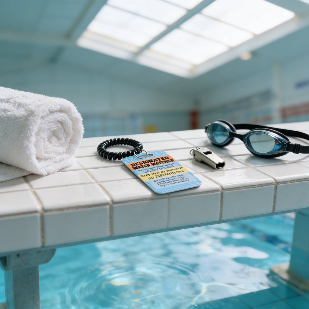 Pool Safety Badge, Water Watch Tag, Water Safety, Swimming Pool Accessories