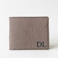 Personalized Leather Wallet - Slim Bifold Design | Custom Monogram Gift for Men