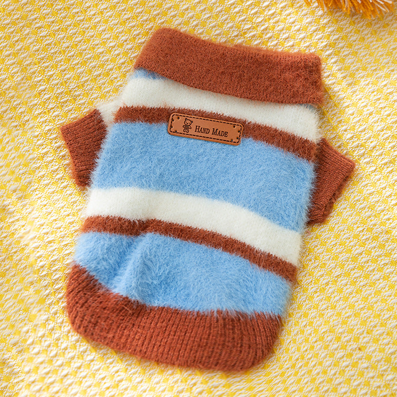 Little Dog Clothes For Autumn And Winter, Small Dog For Winter Warmth, Teddy Bichon Frise POLO Collar Pet Winter Two-legged Sweater