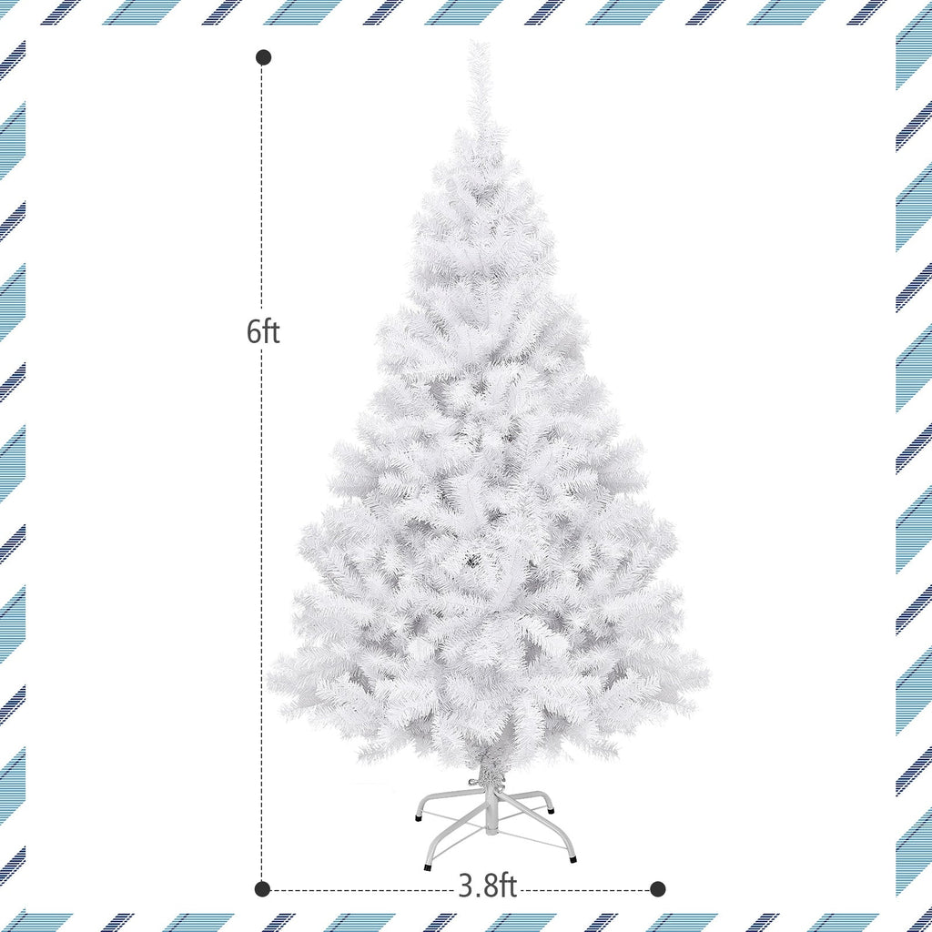 6' / 7.5' / 9' Hinged Artificial Christmas Tree with Metal Stand