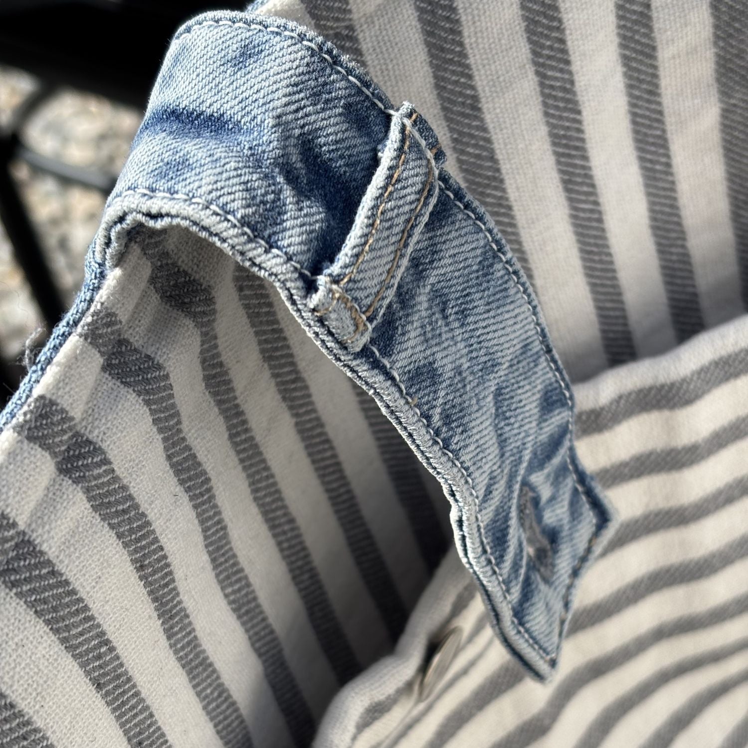 Brooklyn Heritage Tote / Recycled Denim White