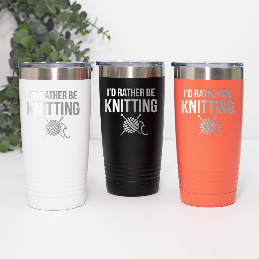 Knitting Tumbler | Stainless Steel Cup With Double Wall Insulation - Yarn Lover Gift