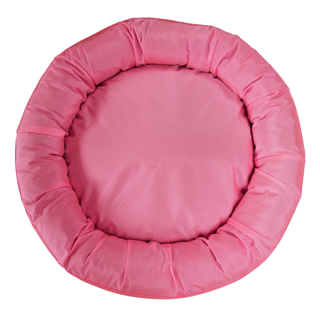 Dog Bed - Round Bolstered Armor™ 'F#ck Cancer'