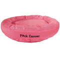 Dog Bed - Round Bolstered Armor™ 'F#ck Cancer'