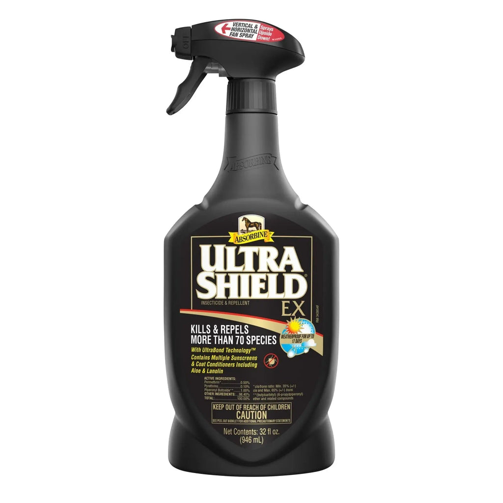 Absorbine UltraShield EX Fly Spray Insecticide Horses Dogs Animals 32 oz.