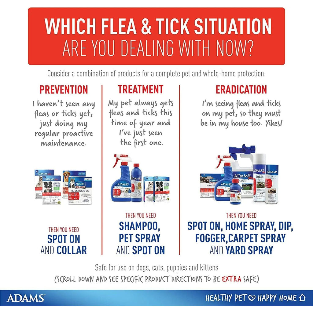 Adams Plus Flea and Tick Spot On for Large Dogs 31-60 lbs.
