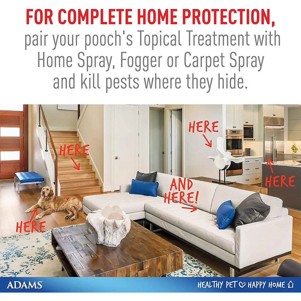 Adams Plus Flea and Tick Spot On for Large Dogs 31-60 lbs.