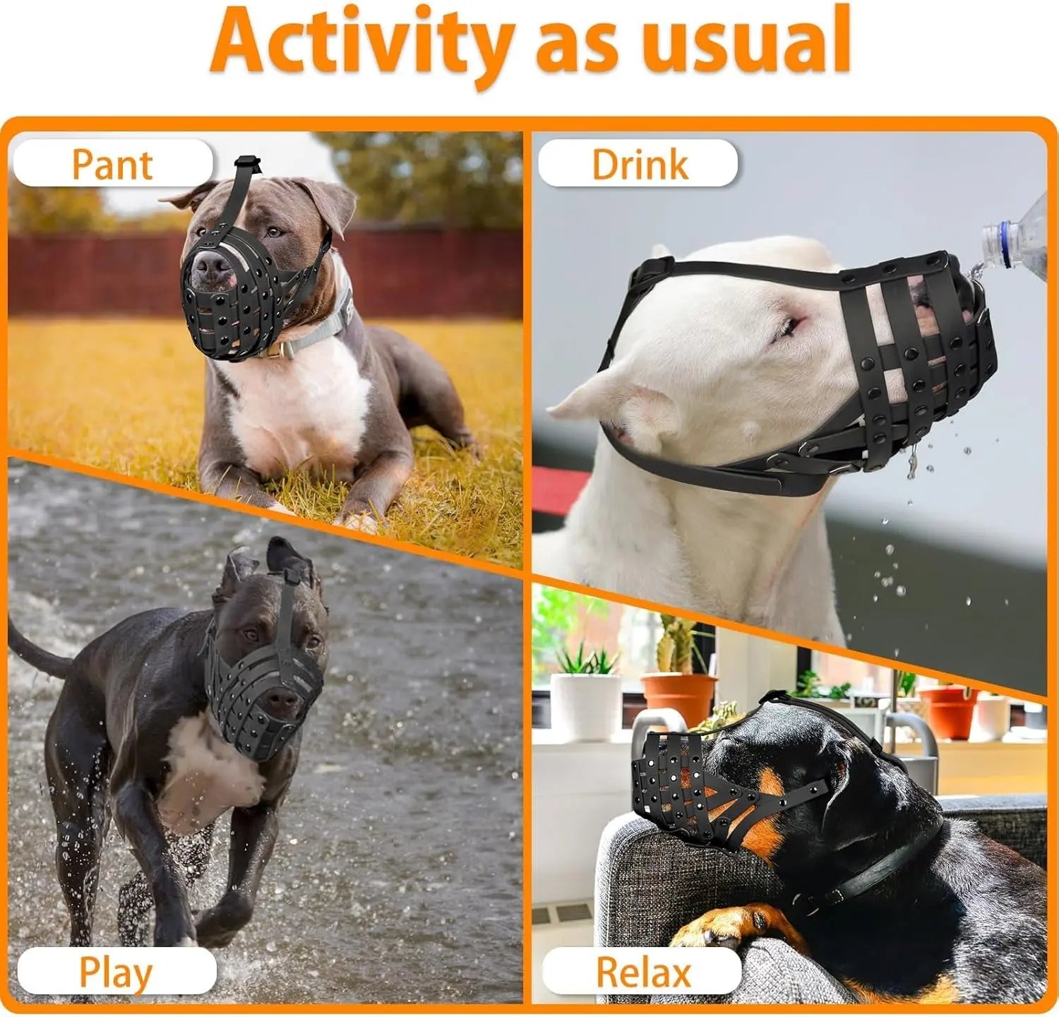 Lightweight Basket Dog Muzzle – Adjustable, Breathable