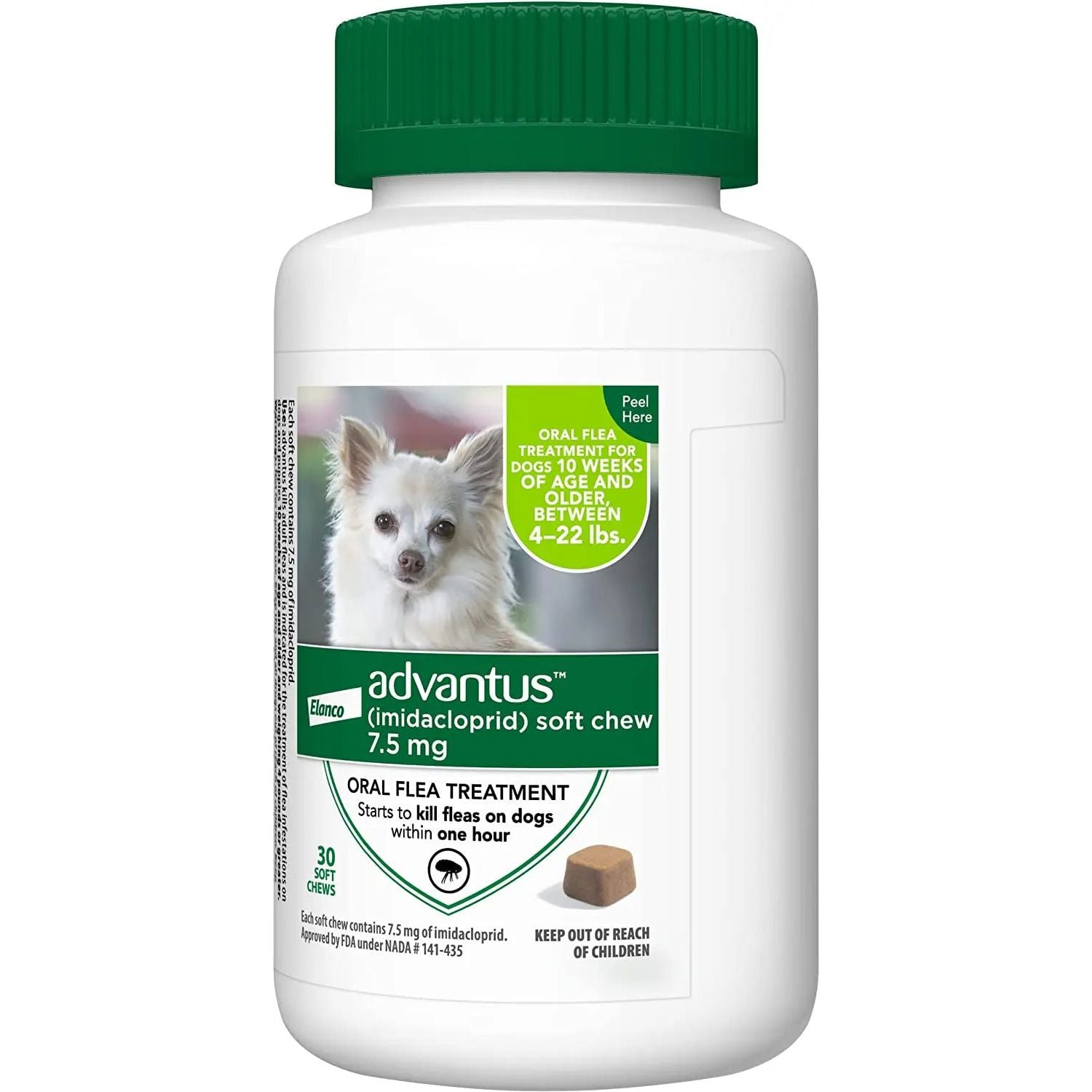 Advantus Flea Soft Chews for Small Dogs 4-22 lbs. 30 Count