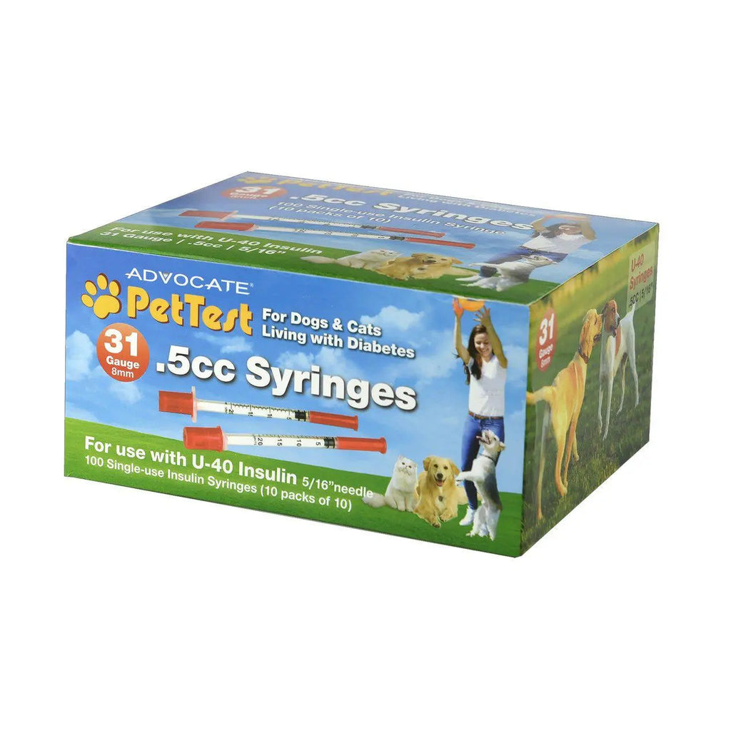 Advocate Insulin Syringes 31 Gauge .5cc Box of 100 Syringes