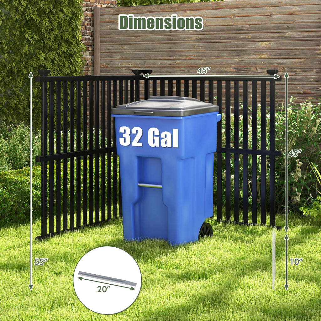 Air Conditioner Fence Panel with Metal Ground Stakes for Outside