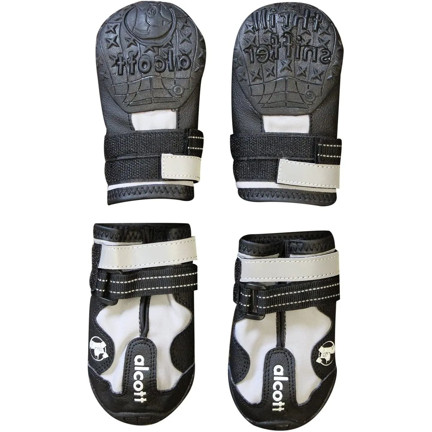 Alcott Explorer Adventure Dog Boots, Grey& Black Medium