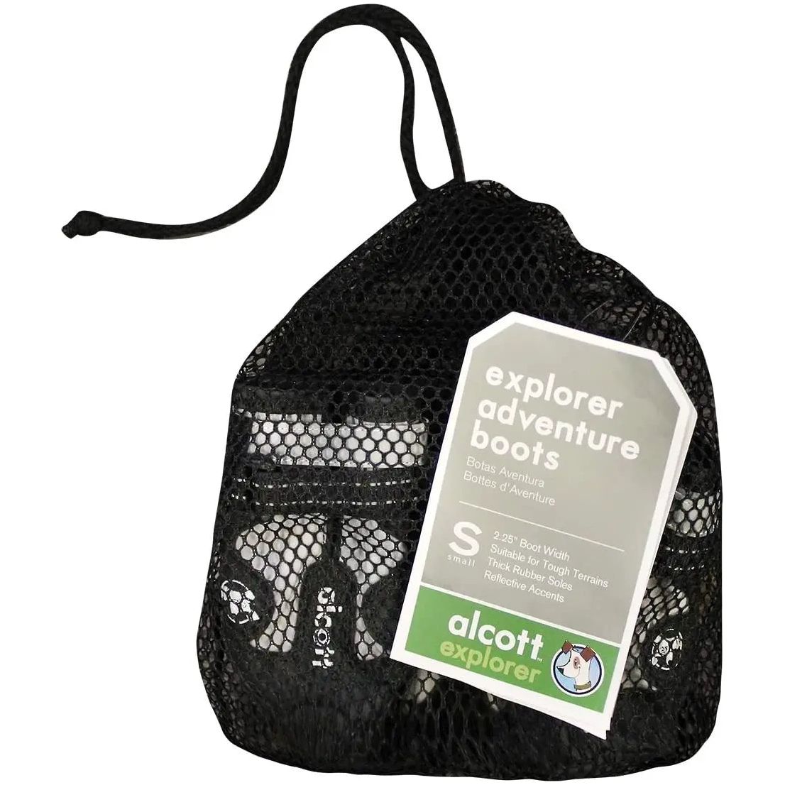 Alcott Explorer Adventure Dog Boots, Grey& Black Small
