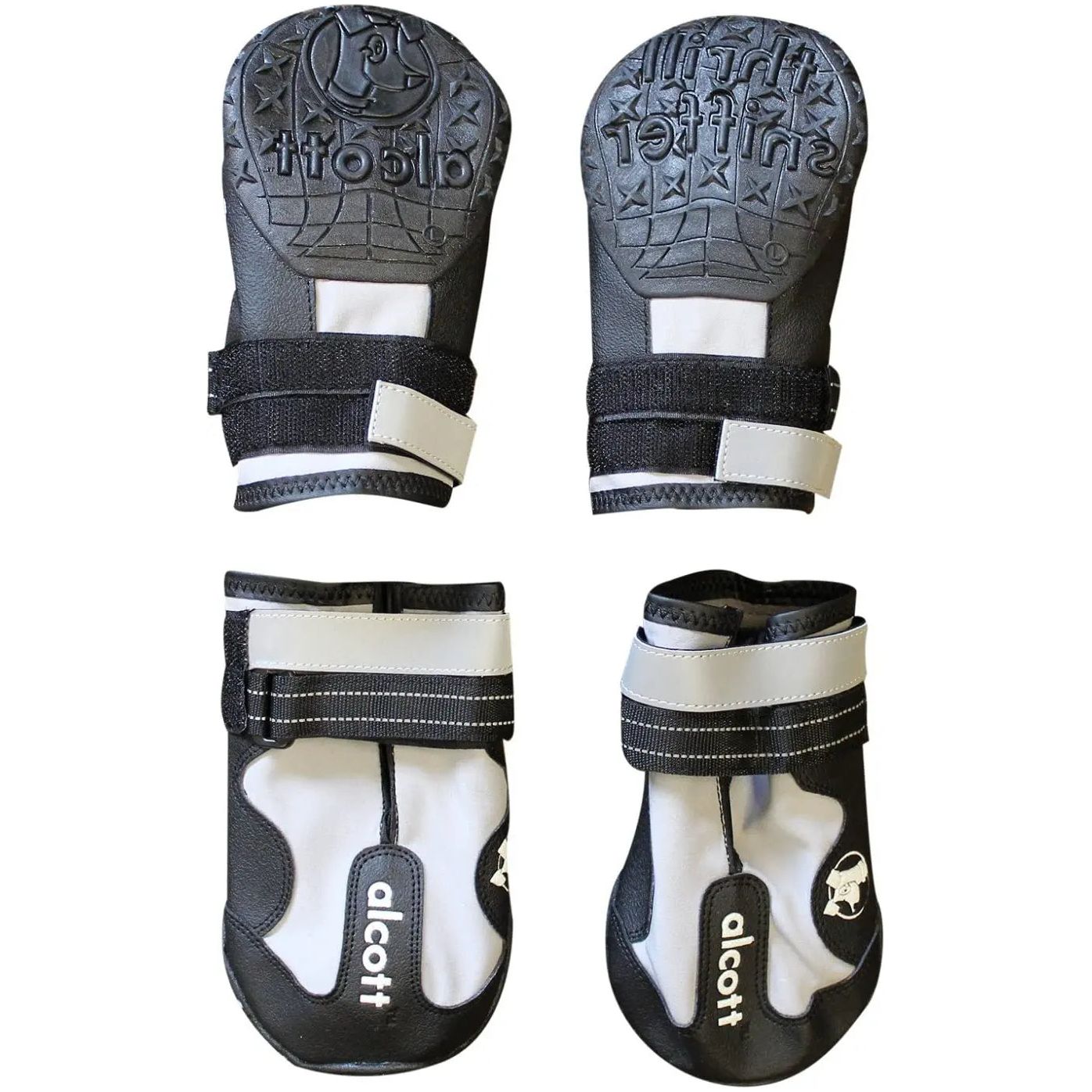 Alcott Explorer Adventure Dog Boots, Grey& Black Medium