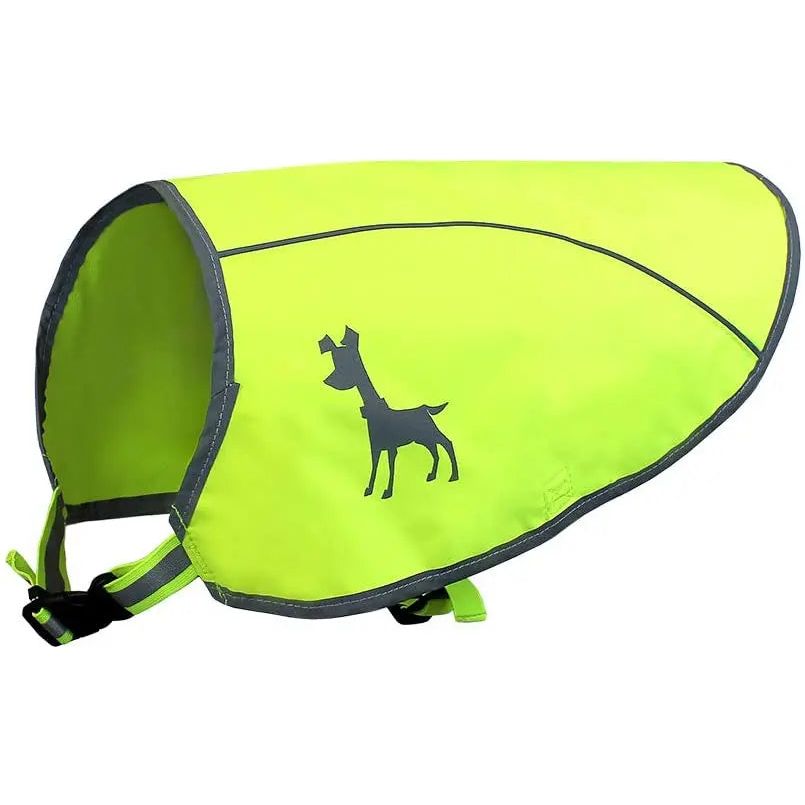 Alcott Visibility Dog Vest with Reflective Trim, Medium Neon Yellow