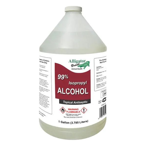 Alligator Brand 99% Isopropyl Rubbing Alcohol 1 Gallon Multi-Purpose