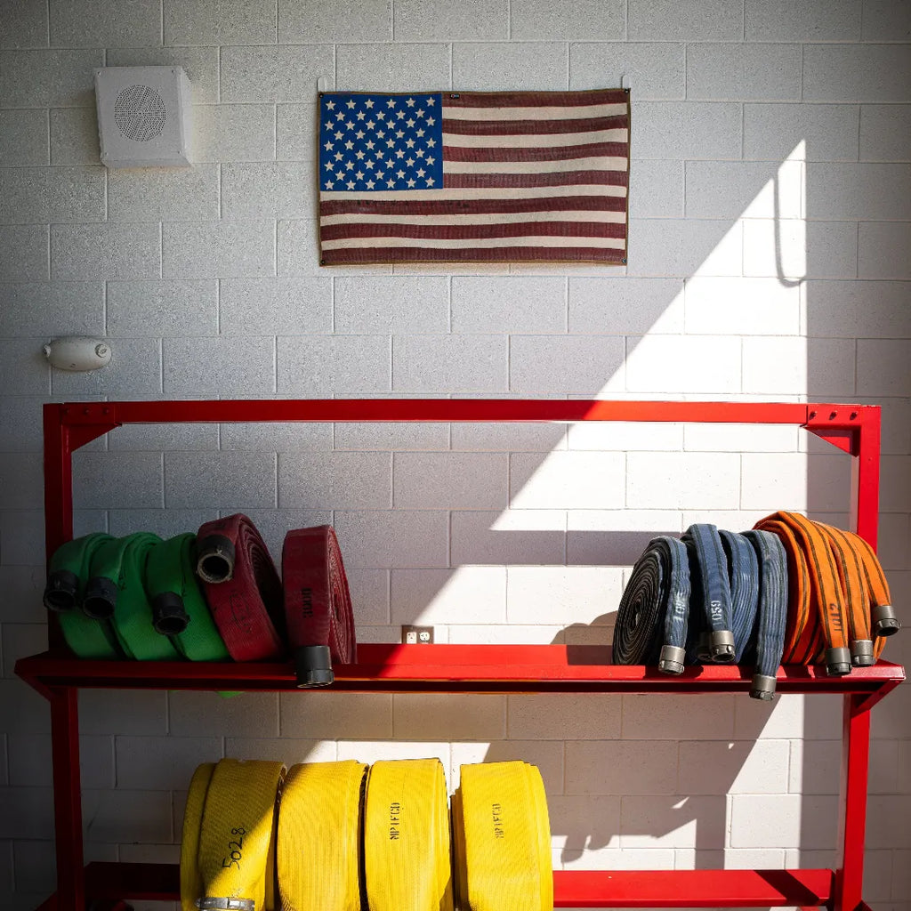 American Flag - Fire Hose - Vintage