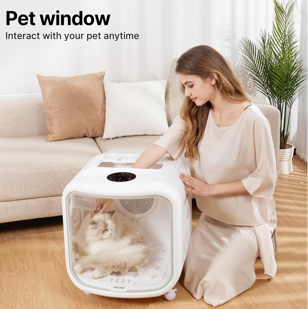 Automatic Pet Dryer Box 75L App Control Quiet Cat Dog Dryer