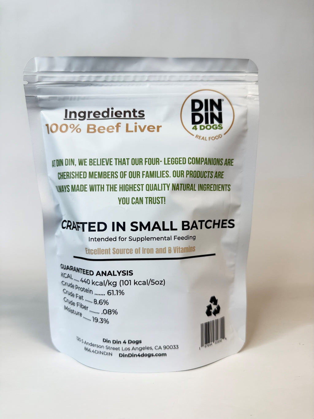Beef Liver Dog Treats, 5 Ounce Bag, Single Ingredient, High Protein