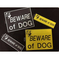 Beware Of Dog Signs Plastic Durable & Visible Black or Yellow 9 x 11" or 3 x 10"
