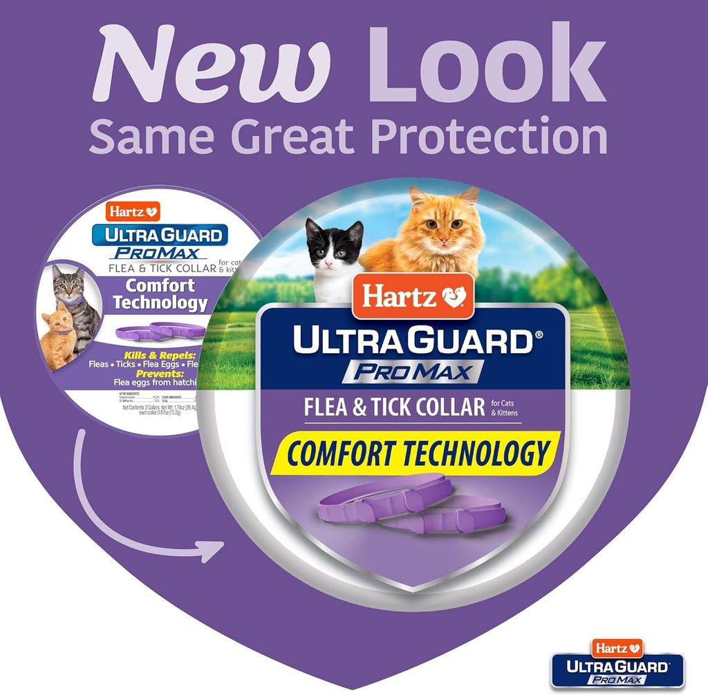 Cat Flea Tick Collar 2 Pack Breakaway Adjustable 14 Month Protection