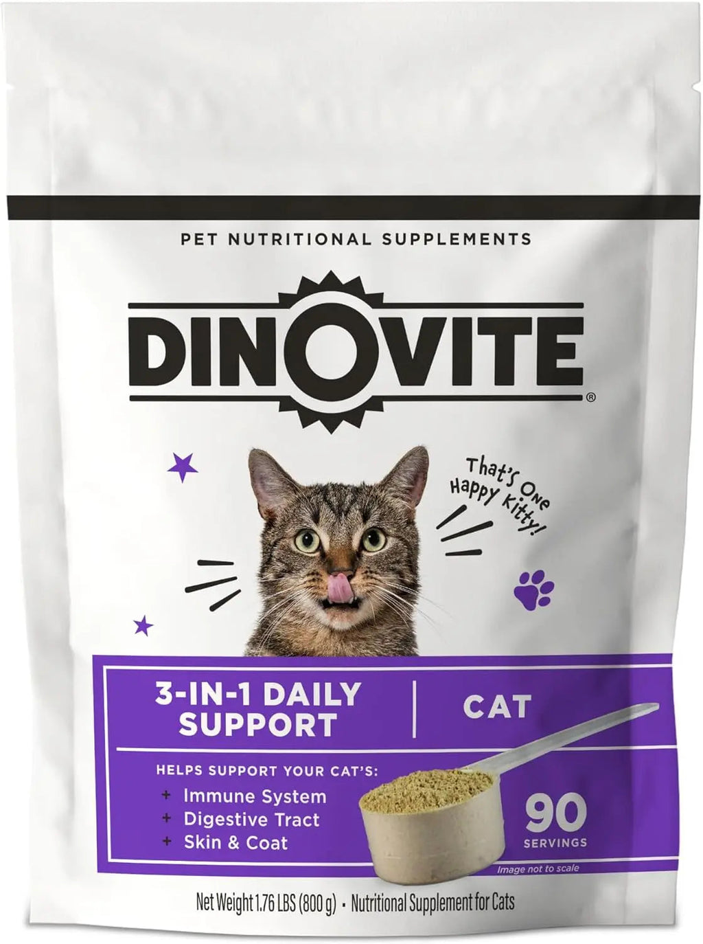 Cat Multivitamin Supplement with Probiotics, Omega 3 & Skin + Coat Support