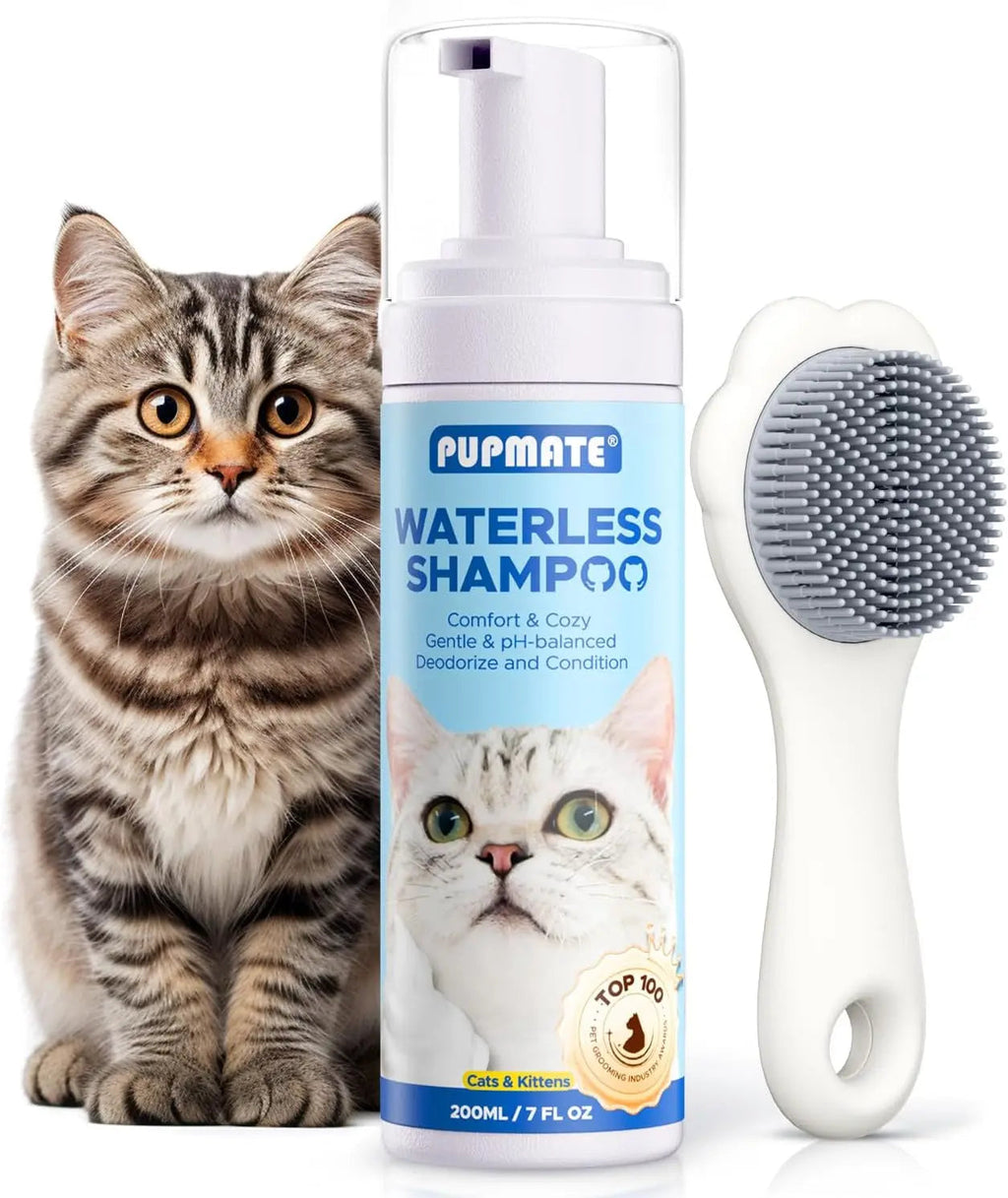 Cat Waterless Shampoo No Rinse Hypoallergenic Detangling Odor Control