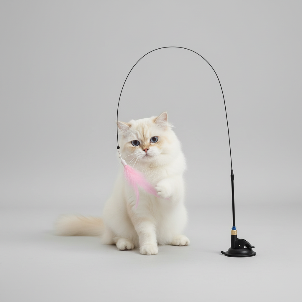Cat Teaser Toy - Feather Wand