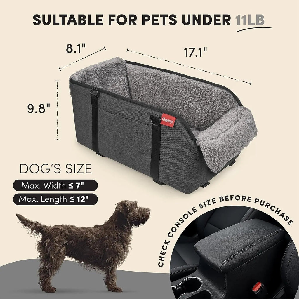 Center Console Dog Car Seat – Portable Pet Booster