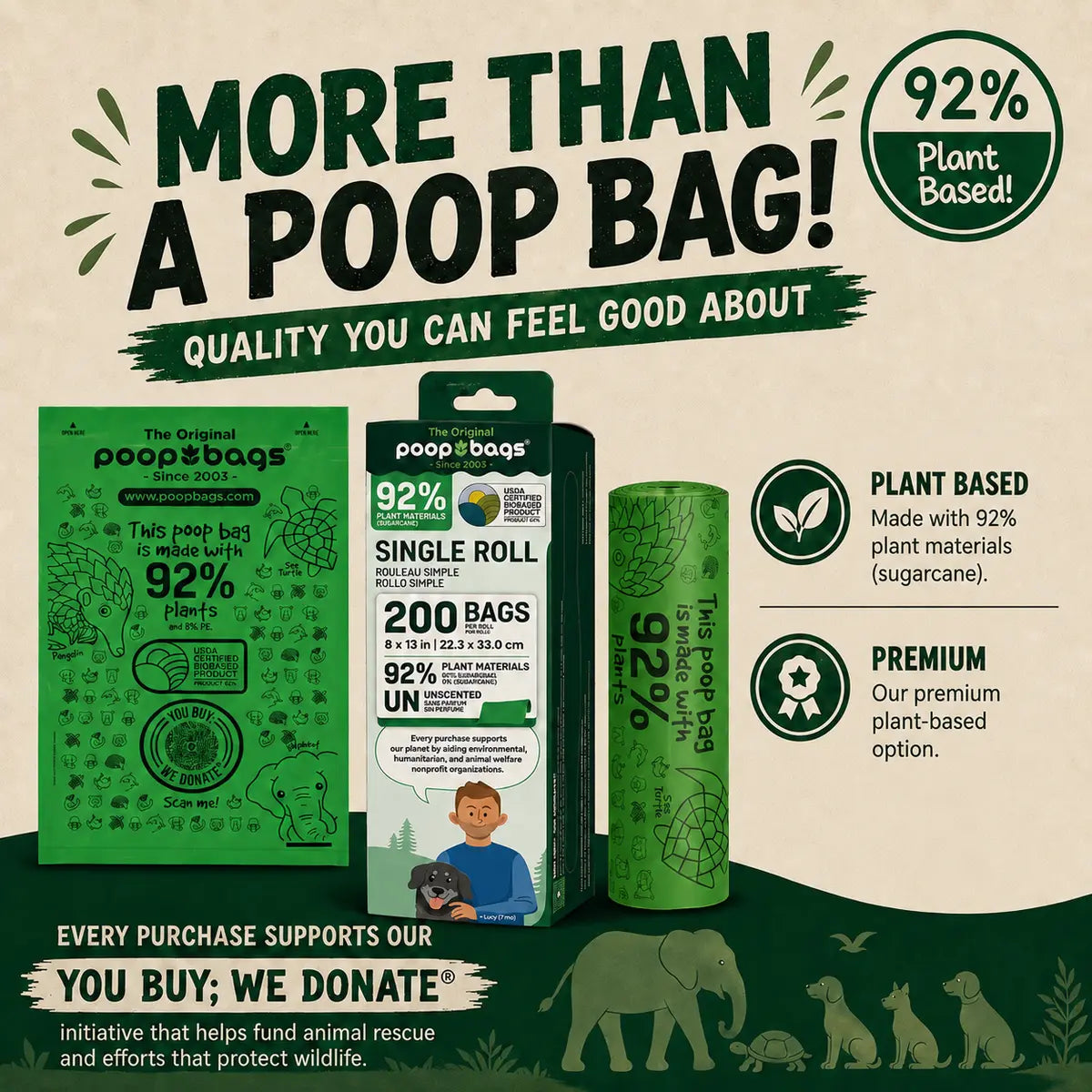 92% Plants Roll Bags