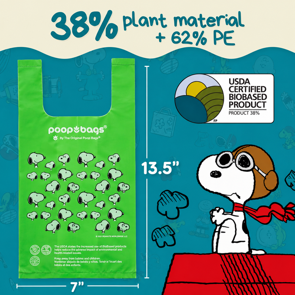 Wholesale Snoopy® Handle Tie Poop Bags