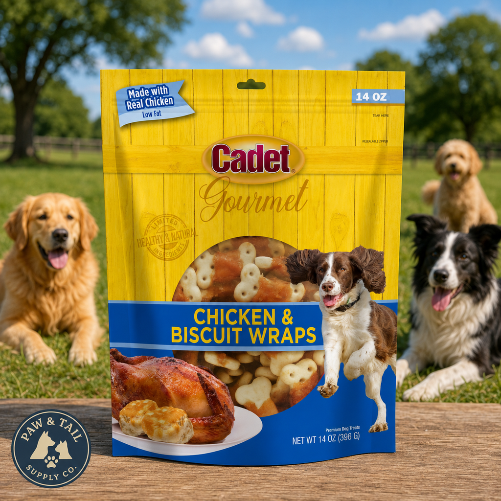 Cadet Premium Gourmet Chicken with Biscuit Wraps Dog Treats 14 oz.