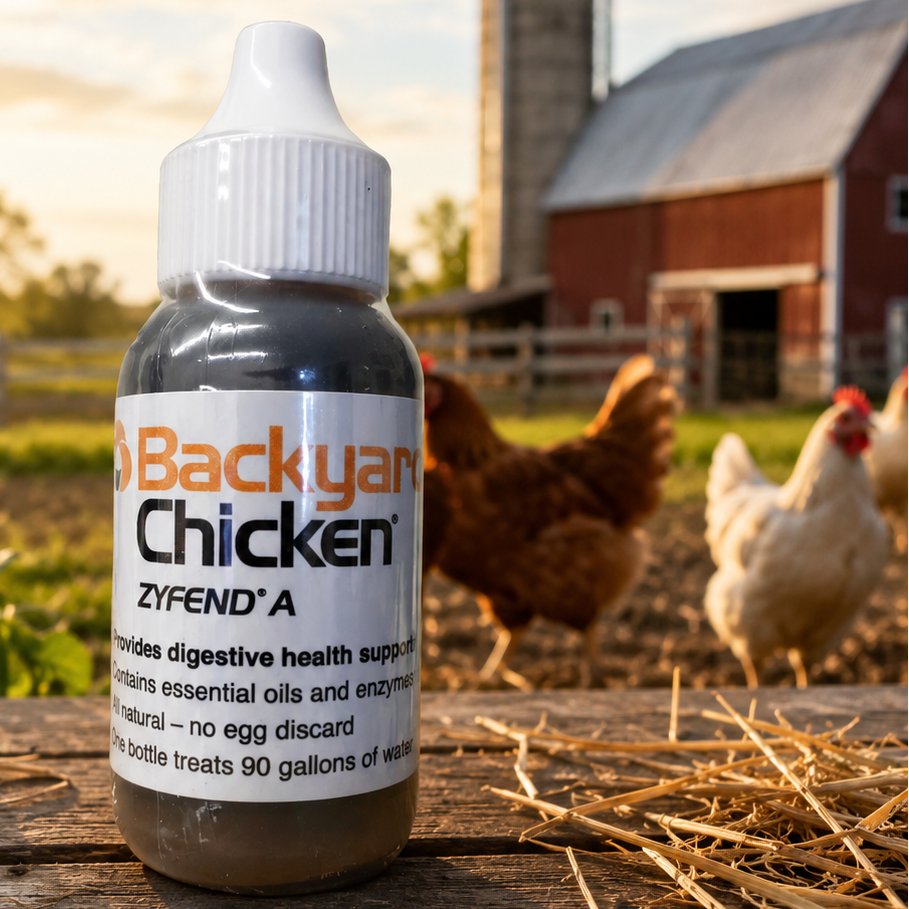 Backyard Chicken Zyfend A Chicken Dewormer Poultry Remedy 30mL Treats 90Gal