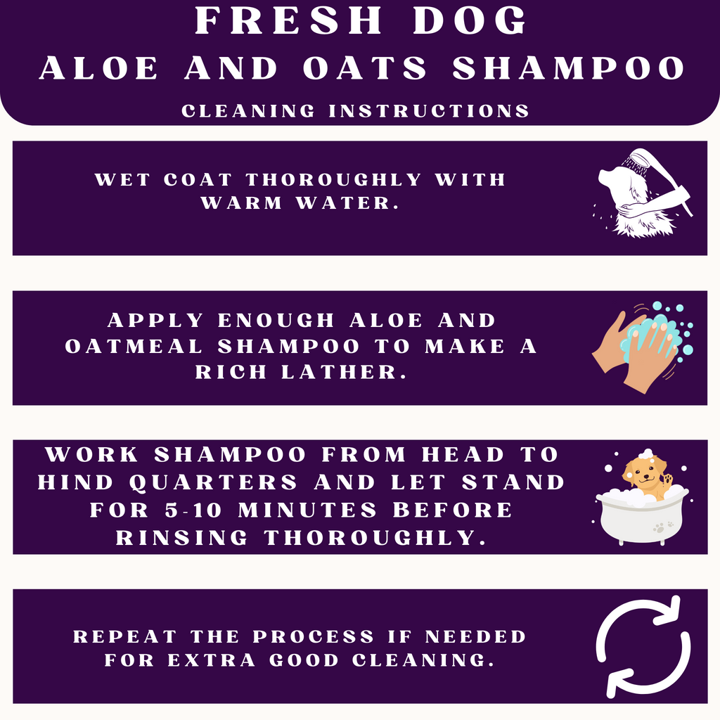 Piccardmeds4pets Aloe Oats Dog Shampoo + Total Pet Health Puppy ID Collars 8-Pack Combo