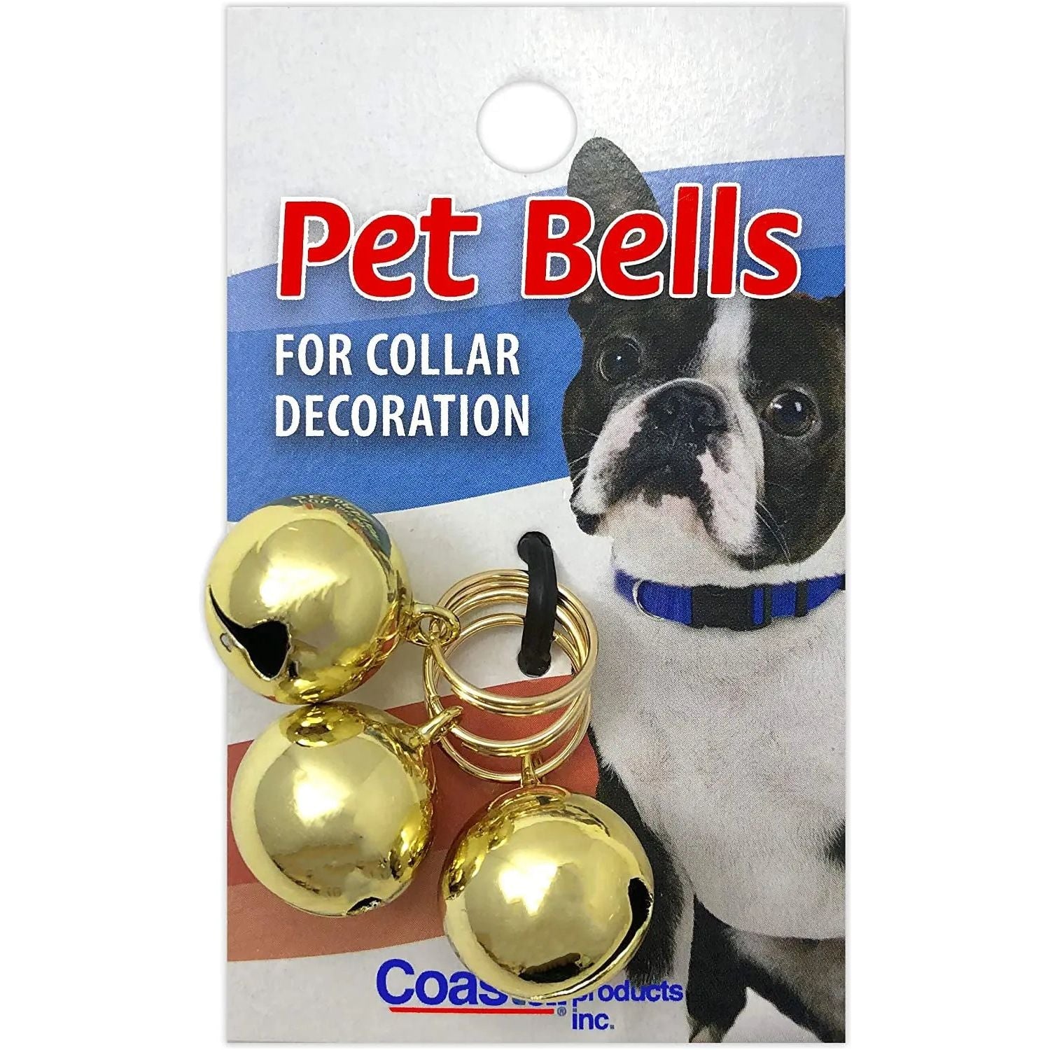 Coastal Pet Round Dog Bells Collar Decoration, 1-Inch Gold (3-Count) (Walmart)