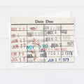 Library Book Due Date Blank Notecard Set