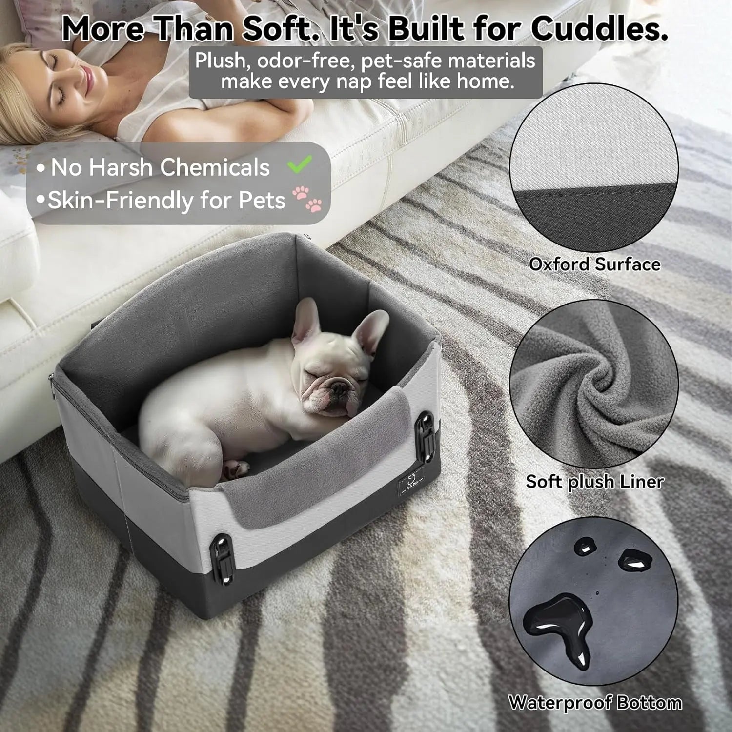 Dog Car Seat Booster with Safety Leash