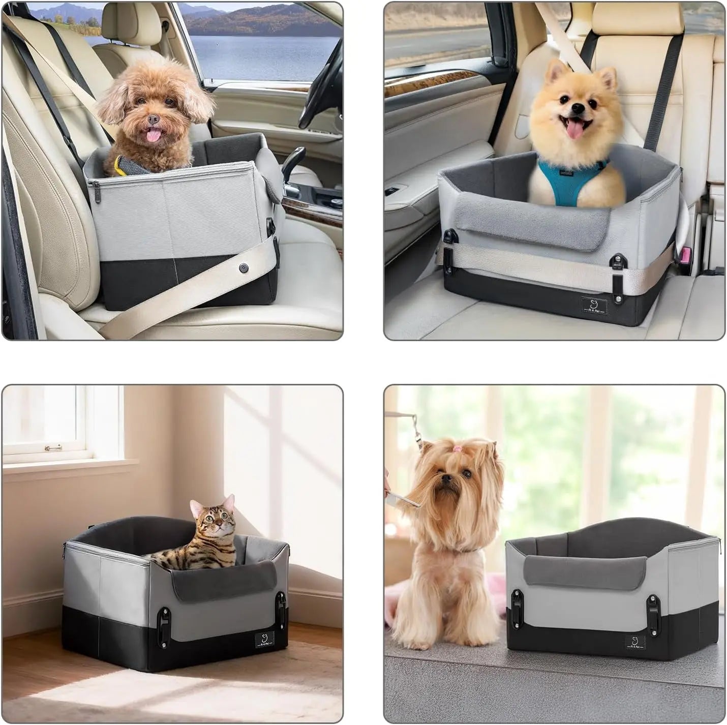 Dog Car Seat Booster with Safety Leash
