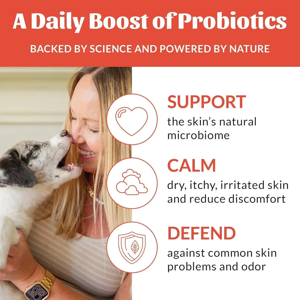Dog Cat Probiotic Itch Relief Spray Natural Aloe Avocado Sensitive Skin