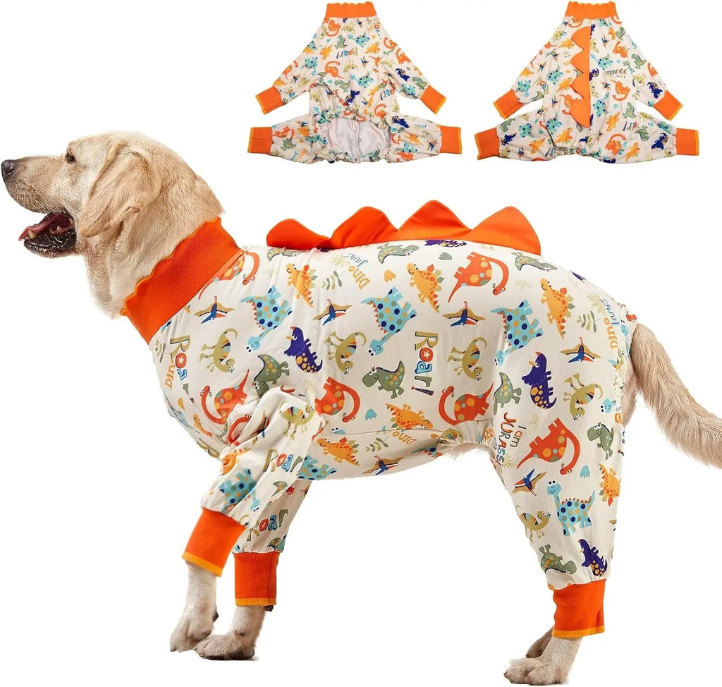 Anti-Lick Recovery Dog Pajamas – Jurassic Knit UV Suit