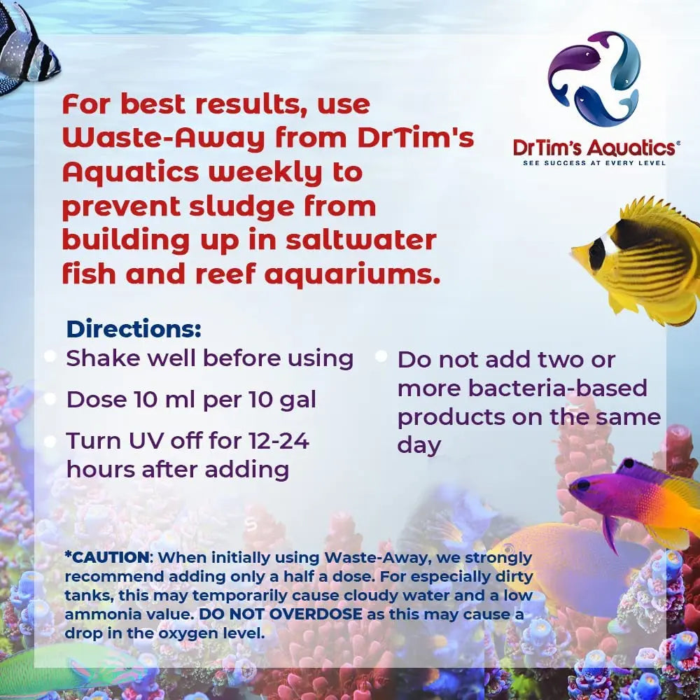 DrTim’s Aquatics Saltwater Waste-Away Aquarium Cleaner 8 oz.
