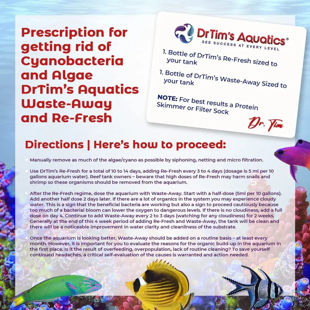DrTim’s Aquatics Saltwater Waste-Away Aquarium Cleaner 8 oz.