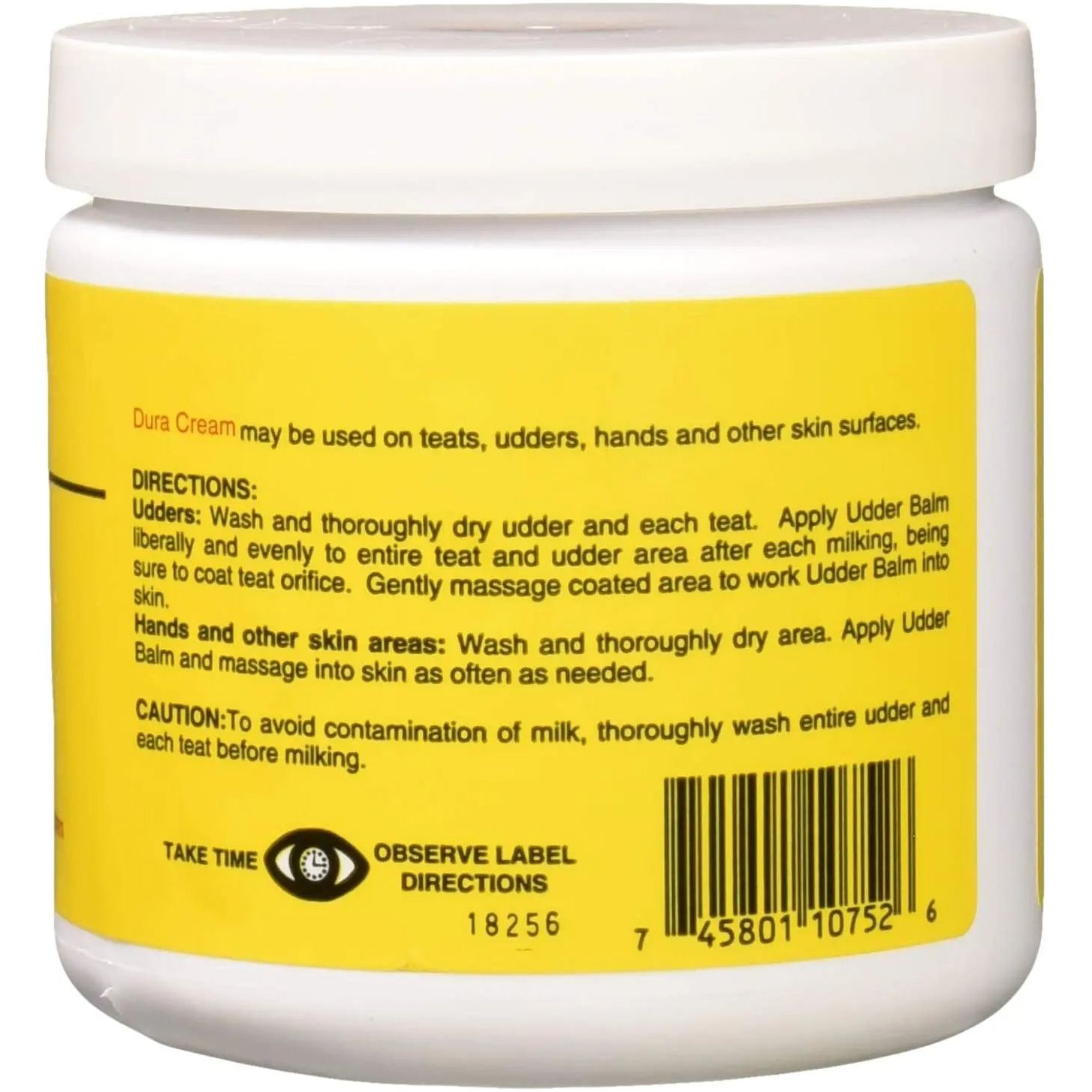 Durvet Duracream Emollient and Barrier Cream for Dairy Cattle Goats Sheep 1 lb.